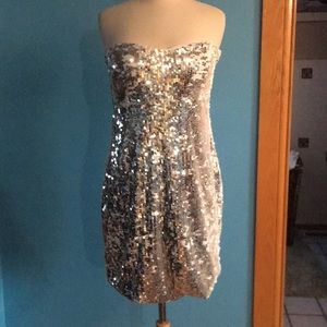 Sequined evening dress.  LILLY ROSE